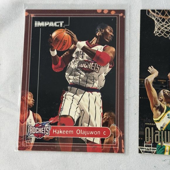 Hakeem Olajuwon 12 Card Lot NM Fleer ‘89 All Stars Sticker 1998 UD Starquest - Picture 2 of 13
